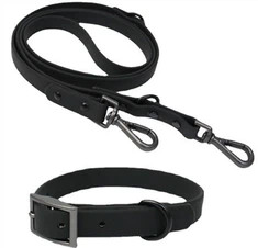 Pet Supplies Aġġustabbli Premium Metal Buckle Dog Collar Leash Set