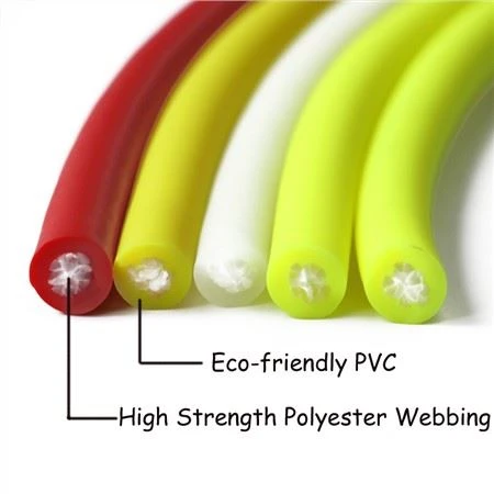Tensili Għolja tal-plastik li ma jgħaddix ilma minn PVC Miksija Tond Korda Tubulari Ħabel Istrixxi għal Leash tal-Klieb